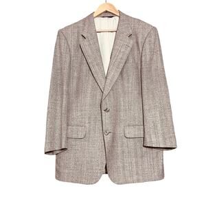 Burberry Blazer Men 40R See measurements Tan Bon Marche Union Made 112282 Tweed